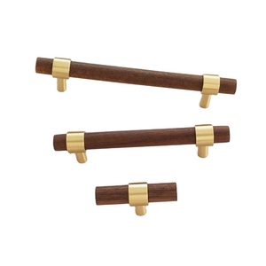 Acacia Wood Cabinet Handles Drawer Pulls Knobs Cupboard Handle Dresser Knob Closet <b>Wardrobe</b> Handles Kitchen Pull by MUGHALCRAFTS - Product Image 4