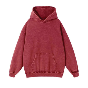 Sudaderas con Capucha Personalizadas para Hombre, de Algodón 100%, Felpa, Corte Regular, Diseño Personalizado, Gruesas, Lavadas, para Invierno, Estilo Urbano, Venta al Por Mayor - Product Image 2