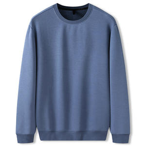 Sweats à capuche pour hommes à manches longues et à épaules tombantes de haute qualité OEM Logo personnalisé imprimé Pull à col rond surdimensionné Sweatshirts - Product Image 6