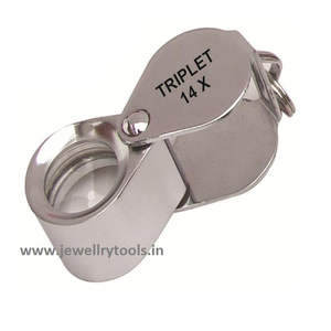 Loupe de bijoutier 21 mm 10X, loupe hexagonale chromée à triple lentille pour l'inspection des bijoux - Product Image 4