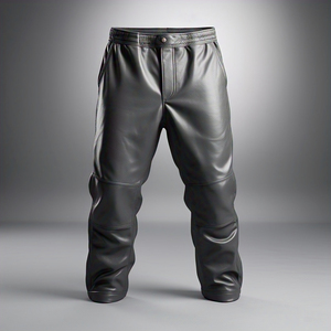 Fashionable Cycling Leather <b>Trouser</b> Customize <b>Elastic</b> Waist Leather Pants <b>Men</b> Outdoor Street Style PU Leather Pant <b>Men's</b> - Product Image 5