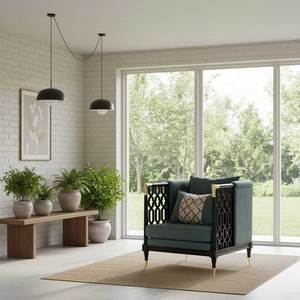 CHAWOO 75x73x80cm Single <b>Sofa</b> Chair Contemporary Design Ash Wood with Felt Fabric Upholstery GSD68093 - Product Image 2