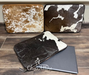 2025 Premium cuir de vachette multi-fonction fermeture éclair pochette pour ordinateur portable en cuir véritable personnalisable 15.6 "pochette pour ordinateur portable et étui de protection - Product Image 1