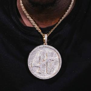 Colgante de diamante de moissanita chapado en oro sólido de 14K, colgante de número de letra personalizado helado, joyería fina de Hip Hop para hombres - Product Image 2