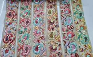 Cintas florales bordadas multicolor, en rollos, ideal para proyectos de arte y artesanía y para reventa por embellecedor de tiendas - Product Image 4