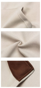 Sudadera personalizada de calidad superior de los hombres de manga larga pulóver sudadera de invierno de estilo casual lindo diseño de felpa con cremallera - Product Image 6