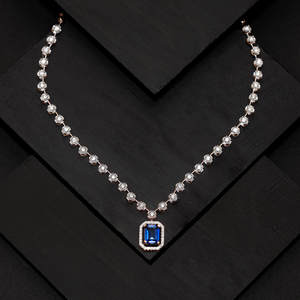 Bague en saphir Winston Cluster de 1,5 carat et diamant de laboratoire de qualité supérieure pour femmes, émeraude et taille ronde, fournisseur en gros - Product Image 2