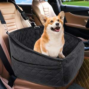 Abnehmbarer und Waschbarer Hunde-Autositz, Sitzerhöhung für Hunde unter 13,6 kg, Haustier-Autositz-Reisebett mit Aufbewahrungstaschen und Hunde-Sicherheitsgurt - Product Image 1