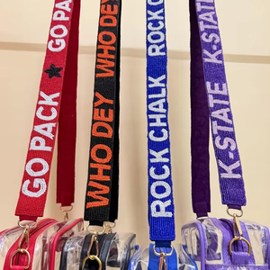 Correa de cuentas colorida para mujer, estilo único hecho a mano, mejora cualquier bolso de mano, bandolera o cinturón metálico. - Product Image 1