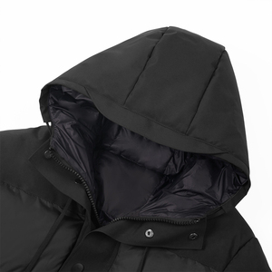 Dropshipping Veste chaude à capuche décontractée camouflage couleur bloc pour homme Manteau imperméable et respirant rembourré avec logo à l'avant pour l'automne et l'hiver - Product Image 5