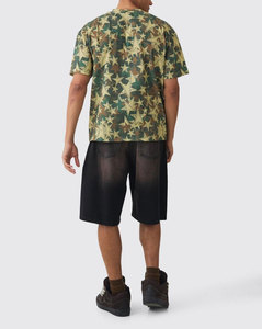 OEM 2026 Wholesale Customized Export Quality Oversized Extended Neck <b>Star</b> Camo Men's T-shirts - Product Image 5