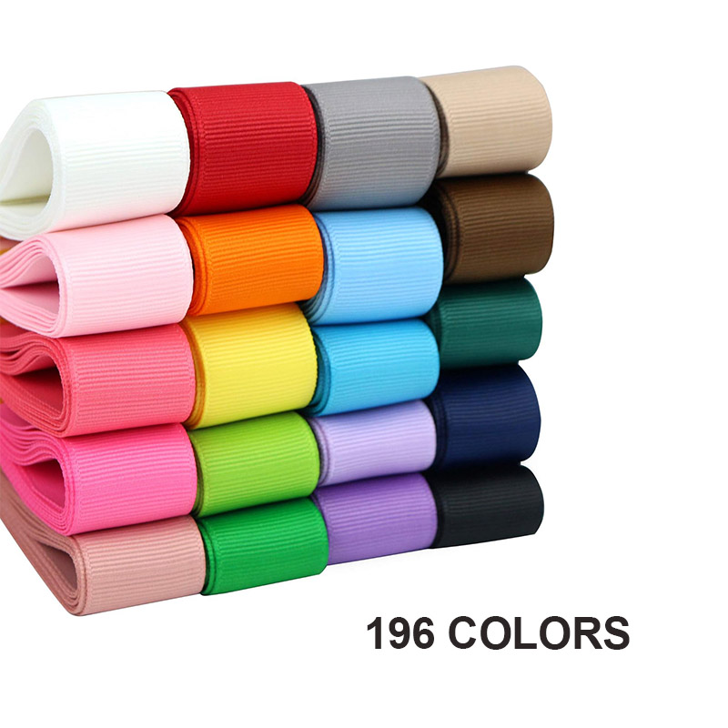 E-Magic Eco-friendly 196 Solid Color Grosgrain Ribbon Roll Ribbon Custom logo Polyester Grosgrain Reflective Gross Grain Ribbon