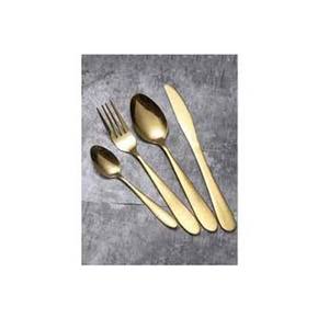 Wholesales Modern Style Low Price Hot Sell Full Hammered Handle Stainless Steel Travel <b>Gold</b> Plated Cutlery Set - Product Image 1