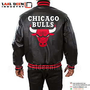 Blouson d'université de baseball en cuir PU avec logo brodé personnalisé pour homme avec design et logo personnalisés - Product Image 2