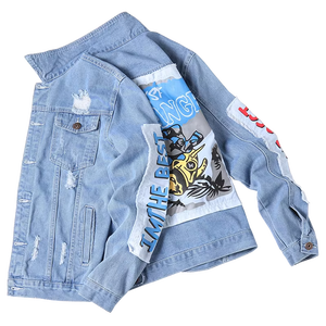 Veste décontractée en denim à manches longues, écologique et coupe-vent pour hommes - Vente directe d'usine en grande taille pour l'extérieur - Product Image 5