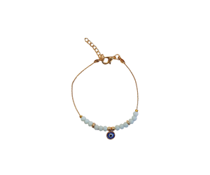 Bracelet en acier inoxydable plaqué pierres de zircon imitation perle DAFNI BIG PAZAR - Cadeau tendance - Product Image 1