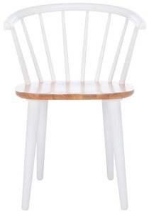 Chaises de salle à manger en cadre en bois de teck massif avec cadres blancs couleur et sièges de couleur naturelle pour une utilisation intérieure et extérieure - Product Image 2