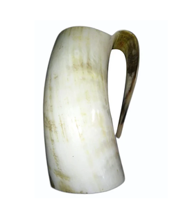Nouvelle arrivée Tasse en corne de buffle blanche Corne naturelle Tasse à café écologique avec base en bois - Product Image 1