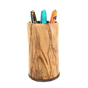 Pencil and Pen Case Attractive Design Standard Pen Holding Wooden Case Office Table Stationary Container Desktop Pen <b>Holder</b> - Product Image 6