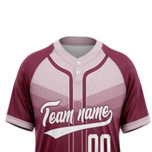 Maillot de baseball à sublimation OEM unisexe, logo personnalisé brodé, vêtements de sport vierges bon marché, balle molle à rayures - Product Image 4