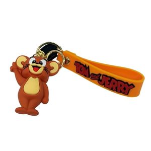 พวงกุญแจ3D ซิลิโคนลายเจอร์รี่น่ารักพร้อมตะขอเสริมเสน่ห์สำหรับกระเป๋ากุญแจและเหมาะอย่างยิ่งสำหรับของขวัญวันเกิดคืนสำหรับเด็กผู้หญิงเด็กผู้ชาย - Product Image 1