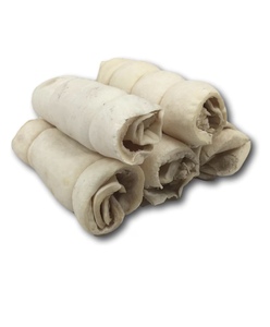Rouleaux de joues de bœuf originaux Super épais Alternative entièrement naturelle en cuir brut sans peau Bâtonnets à mâcher pour chien de qualité supérieure Large 10/12 pouces - Product Image 2