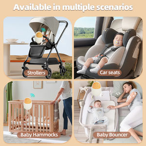 USB Şarjlı Otomatik Bebek Arabası Sallayıcısı, Bluetooth Ses, Titreşim, LED Işık, Eller Serbest Sakinleştirici Cihaz ile Seyahat İçin - Product Image 6