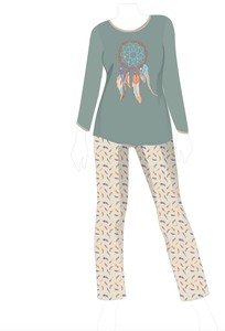 Conjunto de pijama de algodón 100% con estampado completo personalizable, ropa de dormir de tela de punto, mangas, estilo inferior, Top inferior con estampado completo de verano - Product Image 6