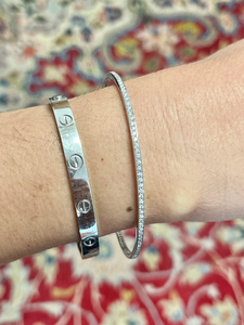 925 Sterling Silver Fred Lighton <b>Diamond</b> <b>Bangle</b> Moissanite <b>Diamond</b> <b>Bangle</b> for Women's Fashion Jewelry - Product Image 2