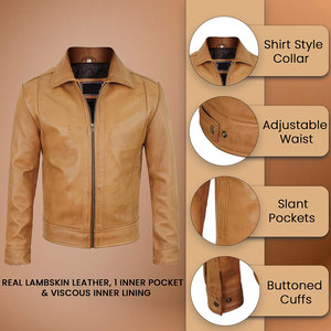 แจ็คเก็ตหนังผู้ชายลำลอง MOQ ต่ำ แจ็คเก็ตหนังผู้ชายรุ่นใหม่ แจ็คเก็ตหนังผู้ชายคุณภาพสูง - Product Image 5