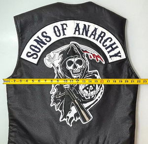 เสื้อกั๊กหนังสำหรับผู้ชายที่ออกแบบได้ตามต้องการอุปกรณ์ป้องกันสำหรับกีฬาแข่งรถมอเตอร์ไซค์และยานยนต์ - Product Image 5