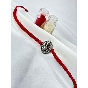 Amuleto Religioso Vintage de Plata 925 Siddhi Vinayak Rakhi con Diseño Animal para Regalos Hindúes Unisex - Product Image 2