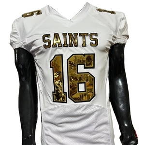 2025 personalizado fútbol americano Jersey pantalón transpirable aparejos sarga bordado corto de talla grande fábrica Pakistán fotos reales - Product Image 1