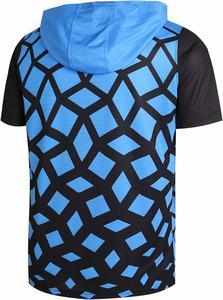 Sublimación de los hombres sudaderas con capucha de manga corta Dry Fit ligero suave con capucha camiseta atlética pulóver Tops sudaderas con capucha sublimadas - Product Image 2