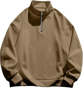 Custom Logo Contrast <b>Stitching</b> Drop Shoulder Patchwork Oversized Crew Neck Sweatshirts New Designs 2025 High Quality Sweat shirt - Product Image 3