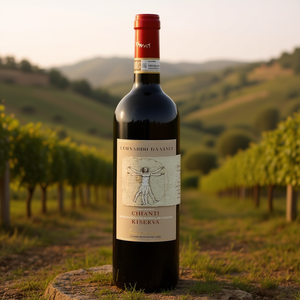 Leonardo Da Vinci Chianti Riserva DOCG 750ml Oak Aged Tuscan Reserve Red <b>Wine</b> 6 Bottles Per Box - Product Image 3