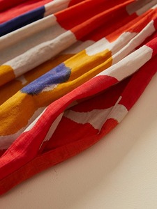 เดรสแม็กซี่ไซส์ใหญ่สไตล์โบฮีเมียนลายดอกไม้สำหรับฤดูร้อน ผ้าฝ้ายใส่สบายทรงหลวมเอวธรรมชาติ ระบายอากาศได้ดี ปักลายด้วยมือ - Product Image 2