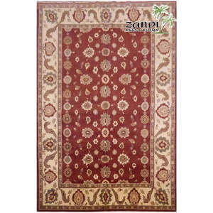 Tapis de Peshawar et de Khotan noué à la main, unique en son genre, 12'9 x 9'3 Pes_Kho_130 - Product Image 1