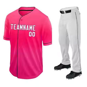 Ensemble d'uniformes de baseball pour adultes personnalisés de qualité supérieure vêtements de sport respirants short grande taille à séchage rapide équipe à manches courtes - Product Image 3