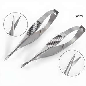 Tijeras de IRIS curvo de acero de alta precisión para procedimientos microquirúrgicos oftálmicos y cirugía delicada reutilizables - Product Image 4