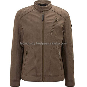 Chaquetas de cuero de la mejor calidad para hombre, chaqueta de carreras de motos, chaqueta con cremallera, cuello levantado en todos los colores, tallas con cualquier personalización - Product Image 3