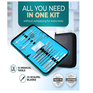 Wholesale Advanced <b>Medical</b> Dissection <b>Kit</b> Set Scalpel Blades 20 Pieces Surgical Instrument <b>Kit</b> <b>Medical</b> Instrument Hospital Use - Product Image 2