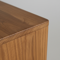 Table console moderne ronde en chêne massif/caoutchouc écologique/MDF avec 2 tiroirs pour le salon et la salle à manger