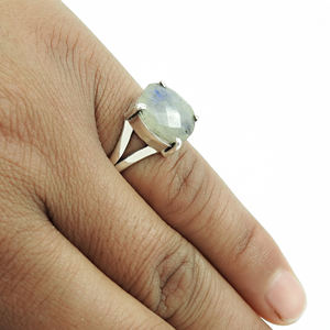 แหวนพลอยสายรุ้งธรรมชาติสีรุ้งแบบหนาและ925เงินสเตอร์ลิงเครื่องประดับแบบทำมือสำหรับผู้หญิงเด็กผู้หญิงขายส่งราคาอินเดีย - Product Image 2