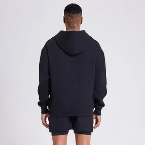 Sudadera con capucha de gran tamaño Unisex de alta calidad, sudadera de algodón con logotipo personalizado, elementos esenciales de invierno para hombres de peso pesado - Product Image 2