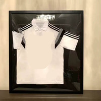 Marco de Exhibición de Camisetas de Madera, Montaje Vertical en Pared, Impermeable, Moderno, para Camisetas de Fútbol, Baloncesto, Bádminton, Ropa con Firma