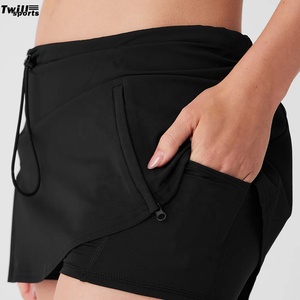 Falda pantalón plisada de cintura alta 100% algodón para mujer, ideal para tenis, golf, fitness, running, yoga y deportes. - Product Image 4