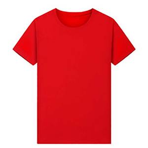 Camiseta de Cuello Redondo de Algodón Puro con Logotipo Personalizado Bordado e Impreso, Camiseta Publicitaria, Camiseta Holgada, Uniforme Escolar - Product Image 1