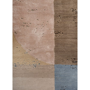 Alfombras Kavi Ivory de Lana y Seda de Bambú Anudadas a Mano - Esk-330 (3D) Alfombra Abstracta para Sala de Estar Rectangular de 10 mm de Grosor - Product Image 3