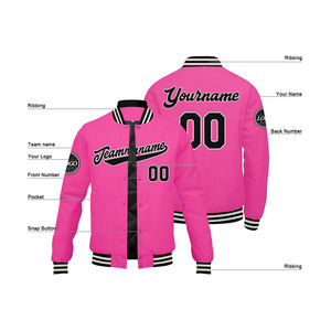 Custom Wool Varsity <b>Jacket</b> with Stand Collar Front Logo Embroidery for <b>Men</b> and Women-MCACVJ-64 Leather Style Solutions - Product Image 4